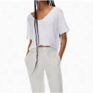 White ribbed‎ short sleeved top 2x NWT